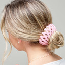 Maternatura, Flexible and Adjustable Hair Barrette Pink Made in Italy