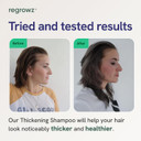 Regrowz Miracle Hair Thickening Shampoo  2x 225ml  Organic Biotin & Rosemary Oil natural Hair Loss Treatment for Men & Women- rosemary shampoo for hair growth- DHT blocker shampoo