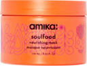 amika soulfood nourishing hair mask - hydrating hair care for dry, damaged strands - lightweight deep conditioner enriched with jojoba seed oil + seabuckthorn - restores softness + shine (250 ml)