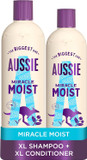 Aussie Shampoo And Conditioner Set For Dry, Damaged Hair, Miracle Moist, With Macadamia Nut Oil, Cruelty Free, XL VALUE PACK, 1145ml, (Pack of 2)