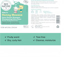Bee Nature - Kids Shampoo - Organic Honey Mousse - Detangles & Nourishes - Tear Free - 100% Natural - Fruity Sweetness Scent - Suitable for Dry, Sensitive Skin and Scalp - 200ml