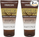 Creightons Crème De Coconut & Keratin Moisturising Shampoo (Travel Size Mini 50ml) - beautifully blended with Coconut Milk & Keratin. Hydrate, nourish & indulge