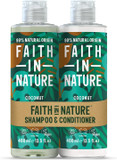 Faith In Nature Natural Coconut Shampoo and Conditioner Set, Hydrating, Vegan & Cruelty Free, No SLS or Parabens, For Normal to Dry Hair, 2 x 400ml Faith In Nature Natural Coconut Shampoo and Conditioner Set, Hydrating, Vegan & Cruelty Free, No SLS or Parabens, For Normal to Dry Hair, 2 x 400ml