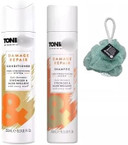 Toni Damage Repair Shampoo+Conditioner Hair Becomes Stronger 250ml,Duo set With Free Beauty Body Puff(Any Colour)
