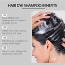 PolarHair Dye Shampoo, Haircare Instant Dye Shampoo, H.air D-ye Sham-poo 3 in 1 for Gray H-air, Color Sham-poo Hair D-ye for Ha-ir Coverage, Keeping Ha-ir Healthy and Shiny (Dark Brown)