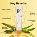 GK HAIR Global Keratin pH+ Pre-Treatment Clarifying Shampoo (300ml/10.1 Fl Oz) for Deep Cleansing, Removes Impurities with Aloe Vera, Vitamins and Natural Oils