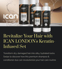 ican London Keratin Shampoo & nourishing sulfate free conditioner sets 500ml x 2
