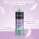 John Frieda Weightless Wonder Conditioner for Frizzy, Fine Hair with Aloe Water 500ml, Nourishing Conditioner for Fine, Frizzy, Dry Hair