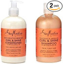 Shea Moisture Coconut and Hibiscus Curl and Shine Shampoo 379ml and Conditioner 379ml