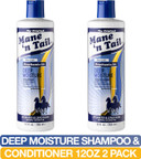 Mane 'n Tail Deep Moisture Retention Treatment Shampoo & Conditioner Twin Pack, Hydrates and Lengthens, Provitamin B5, 355 ml (Pack of 1)