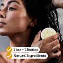 Marcel's Green Soap - Hair Conditioner Bar Argan & Oudh - Eco-Friendly - Zero Plastic Packaging - Palm Oil Free - Vegans - Compact and Long-Lasting - 60 grams