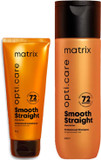 Matrix OptiCare Smooth Straight Shampoo (200ml) and Conditioner (98gm) Combo Set for Dry Damaged Hair, Sulphate Free Shampoo and Conditioner with Shea Butter and Vitamin E Extracts, Pack of 2