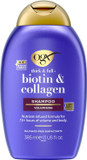 OGX Biotin and Collagen Volumising Hair Conditioner, Thick and Full, with Vitamin B7 Biotin, and Collagen, for Thin Hair, Sulfate Free Surfactants, 385ml, packaging may vary
