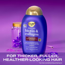 OGX Biotin and Collagen Volumising Hair Conditioner, Thick and Full, with Vitamin B7 Biotin, and Collagen, for Thin Hair, Sulfate Free Surfactants, 385ml, packaging may vary