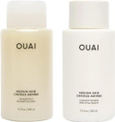 OUAI Thick Shampoo + Conditioner Set - Fight Frizz and Nourish Dry, Thick Hair with Keratin, Marshmallow Root, Shea Butter & Avocado Oil - Free of Parabens, Sulfates & Phthalates - 300 ml Each