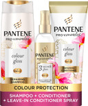 Pantene Colour Shampoo And Conditioner Set + Leave-In Conditioner Spray With Biotin and Niacinamide, Transform Damaged Coloured Hair From Dull To Glossy In 1 Use, 400/275 / 145ml