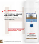 Pharmaceris H Stimuclaris, Double Action Shampoo, Hair Growth Stimulating and Anti-Dandruff Shampoo, Against Greasy Hair, Women and Men Hair Care - 250 ml
