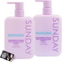 Sunday Smooth Shampoo & Conditioner Bundle with Argan Oil Extract (350ml each) | Vegan, Cruelty-Free | Frizz Control & Shine | Includes ShopZee Haircare eBook (Smooth Set)