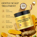 SHVYOG Scalp Scrub, Ginger Scalp Exfoliator, Scalp Exfoliator Scrub for Build Up, Hair Stenghten Hair Treatment Nourishing Detox Hair Care with Scalp Massager, 10.58 OZ