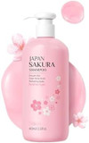 Japanese Sakura Shampoo, 14.10oz Clarifying,Hydrating and Thickening Hair Care - Repairs, Shine, Strengthens Volumizing Vegan Shampoo for Dry Damaged Hair Care & Scalp Exfoliation, Pink