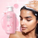 Japanese Sakura Shampoo, 14.10oz Clarifying,Hydrating and Thickening Hair Care - Repairs, Shine, Strengthens Volumizing Vegan Shampoo for Dry Damaged Hair Care & Scalp Exfoliation, Pink