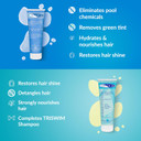 TRISWIM - Chlorine Removal Hair Care Bundle, After Swim Care Shampoo and Moisturizing Conditioner, Anti-Chlorine Hair Protection For Swimmers, Removes Green Tint, Vegan & Cruelty Free (251+251 ml)