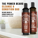 Viking Revolution - Beard Shampoo And Conditioner - Natural Beard Wash & Beard Conditioner With Argan & Jojoba Oils - Softens & Strengthens - Gifts For Men - Sandalwood - 2 x 300 ml