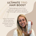 Vitamins Keratin Leave In Conditioner Moisturiser - Thin to Normal Hair Care Moisturising Hydrating Anti Frizz Detangler Cream for Dry Damaged Curly Hair