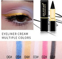 Julystar rich and colorful natural waterproof eyeliner pen is easy to color, quick-drying and lasting moisturizing eyeliner (04#)