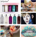 Julystar Makeup Blue Sequins Liquid eye shadow Liquid Stage Makeup Face Body Flash Colorful eye shadow Set (A group) Julystar Makeup Blue Sequins Liquid eye shadow Liquid Stage Makeup Face Body Flash Colorful eye shadow Set (A group)