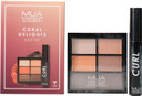 MUA CORAL DELIGHTS SET (6 SHADE PALETTE CORAL DELIGHTS & CURL MASCARA)