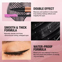 O.TWO.O High Pigment Waterproof Mascara And Liquid Liquid Eye Liner 2 In 1 Mascara and Eyeliner
