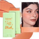 Julystar Natural Matte Cream Blush 15g Blush Cream Stick for Cheeks Long Lasting Easy to Apply for All Skin Types