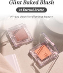 Glint By Vdivov Glint Baked Blush (Eternal Breeze) - Long Lasting Blush That Lasts All Day to Achieve a Natural Look Korean Skincare, M Eternal Breeze, 30g (P)