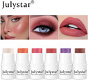 Julystar High Gloss Makeup Suntan Rouge Pearl Powder Blusher Cream Stick Matte Blusher (05#)
