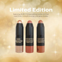 NUDESTIX Mini Soft & Warm Nudes 3-Piece Kit: Stick Palette, Bronze, Brown Family, Shimmery Finish
