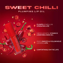 I Heart Revolution, Sweet Chilli Lip Oil, Plumping Effect, Glossy Finish, Contains Vitamin E, Red, 4ml