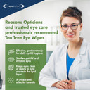 The Eye Doctor Tea Tree Eyelid Wipes - Suitable for use with Blepharitis, Dry Eyes, Sensitive Eyes & MGD - 20 x Biodegradable Tea Tree Eyelid Cleaning Wipes - Detergent and Preservative Free
