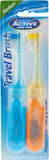 Beauty Formulas Active Oral Care Travel Toothbrush 2-Pieces, Assorted