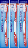 WISDOM EXTRA HARD SMOKERS TOOTHBRUSH x 3