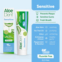 Aloe Dent Children's Aloe Vera Toothpaste Fluoride Free, Natural Action, Vegan, Cruelty Free , SLS Free, Strawberry Flavour, Healthy Gums, 50 ml