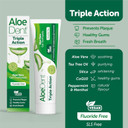 Aloe Dent Triple Action Aloe Vera Toothpaste Fluoride Free , Natural Action, Vegetarian , Cruelty Free , SLS Free, CoQ10, Healthy Gums , 100 ml Aloe Dent Triple Action Aloe Vera Toothpaste Fluoride Free , Natural Action, Vegetarian , Cruelty Free , SLS Free, CoQ10, Healthy Gums , 100 ml
