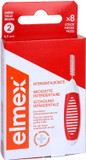 ELMEX Red Interdental Brush, Size 2 (0.50 mm), 8 Count, Manual, Non-Powered, Ideal for Braces & Implants, Recyclable Packaging