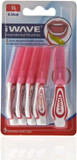 iWave Interdental Brushes Fine Size 0.4mm Pink Pack of 5  Interdental Cleaning Brushes for Total Teeth Cleaning Plaque Removal Tool