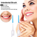 200 Pieces Silicone Interdental Brushes, Dual-Use Silicone Dental Picks Dental Brushes Floss Picks Tooth Pick Brushes Teeth Brush Picks for Braces Oral Cleaning