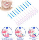 200 Pieces Silicone Interdental Brushes, Dual-Use Silicone Dental Picks Dental Brushes Floss Picks Tooth Pick Brushes Teeth Brush Picks for Braces Oral Cleaning