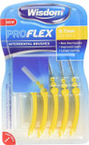 Wisdom Pro Flex Interdental Brush - 0.70mm Yellow - 5 Brushes Per Pack (6)