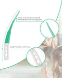 YEERSUO Silicone Interdental Brushes 84 PCS, Braces Brush Disposable Toothpick, Silicone Dental Brushes Tooth Flossing Picks, Dental Picks for Braces Teeth Cleaning, Green Colours