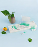 YEERSUO Silicone Interdental Brushes 84 PCS, Braces Brush Disposable Toothpick, Silicone Dental Brushes Tooth Flossing Picks, Dental Picks for Braces Teeth Cleaning, Green Colours