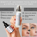 Niacinamide 15% Peptide Booster Set - Korean Skin Care Set - Niacinamide Serum & 6 Peptide skin booster Toner, Skincare Gift Sets for Women, Anti-Aging Serum for Pore Minimizer, Hydrating, Firming